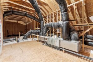 Massive floored, walk-in attic